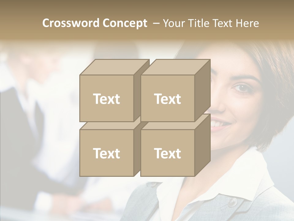 Colleague Fashion Smiling PowerPoint Template