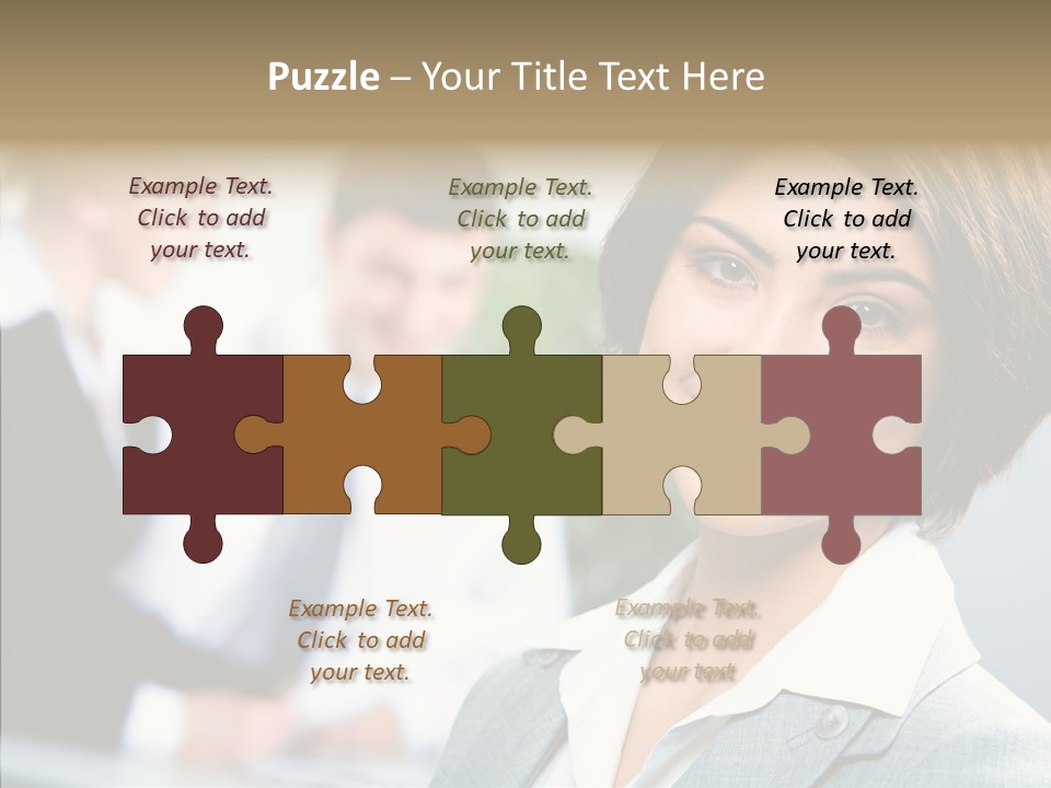 Colleague Fashion Smiling PowerPoint Template