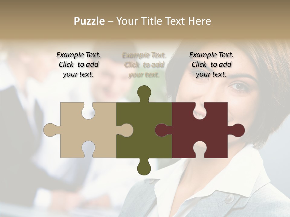 Colleague Fashion Smiling PowerPoint Template