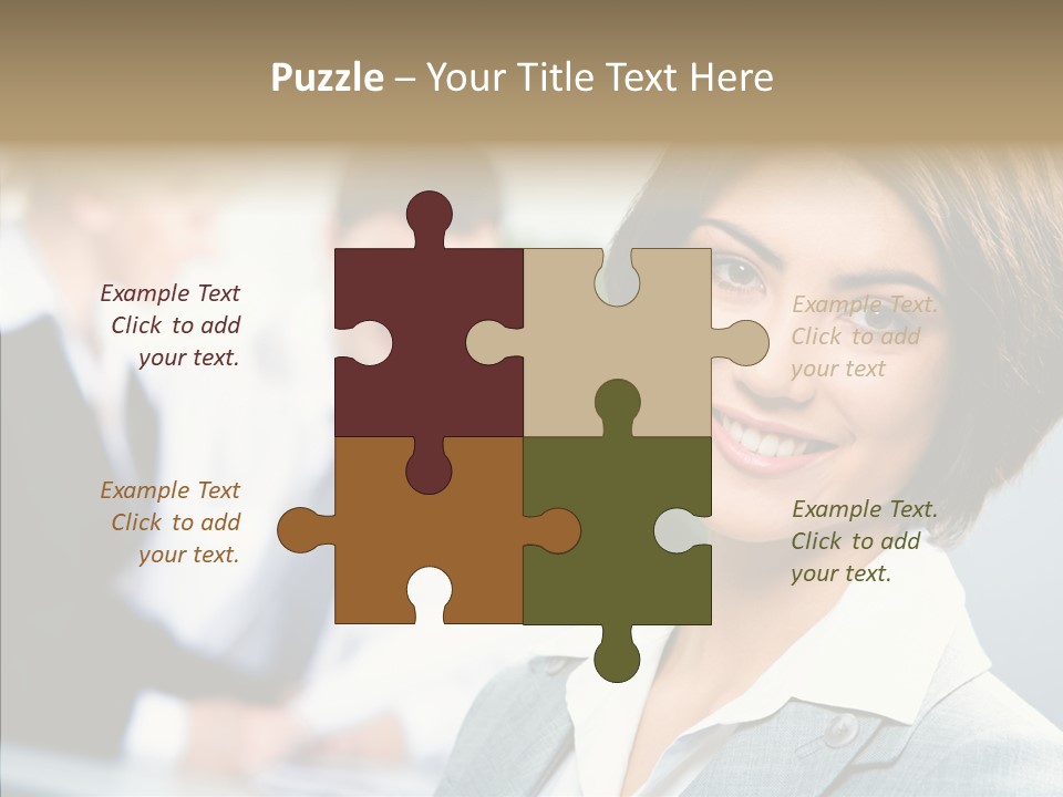 Colleague Fashion Smiling PowerPoint Template