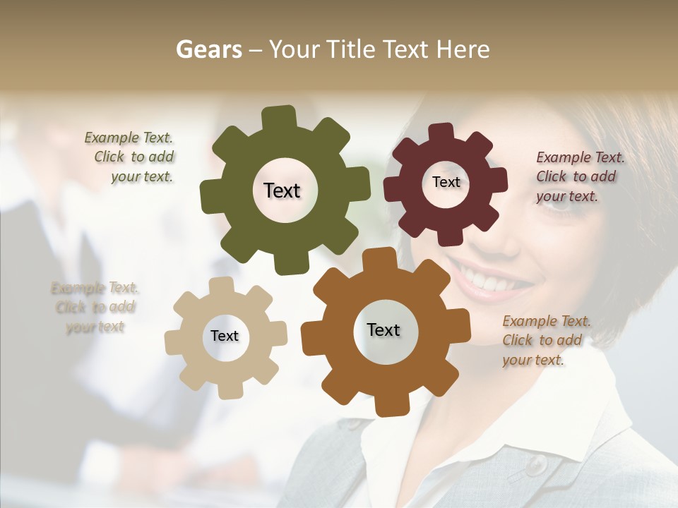 Colleague Fashion Smiling PowerPoint Template