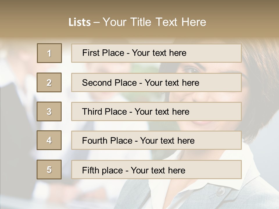 Colleague Fashion Smiling PowerPoint Template