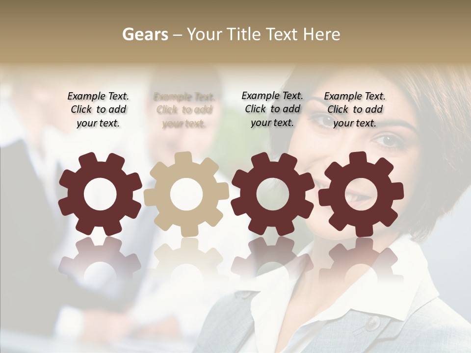 Colleague Fashion Smiling PowerPoint Template