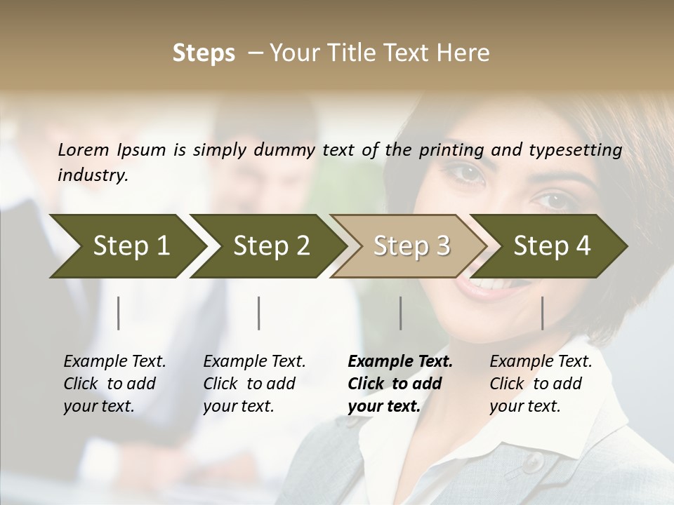 Colleague Fashion Smiling PowerPoint Template