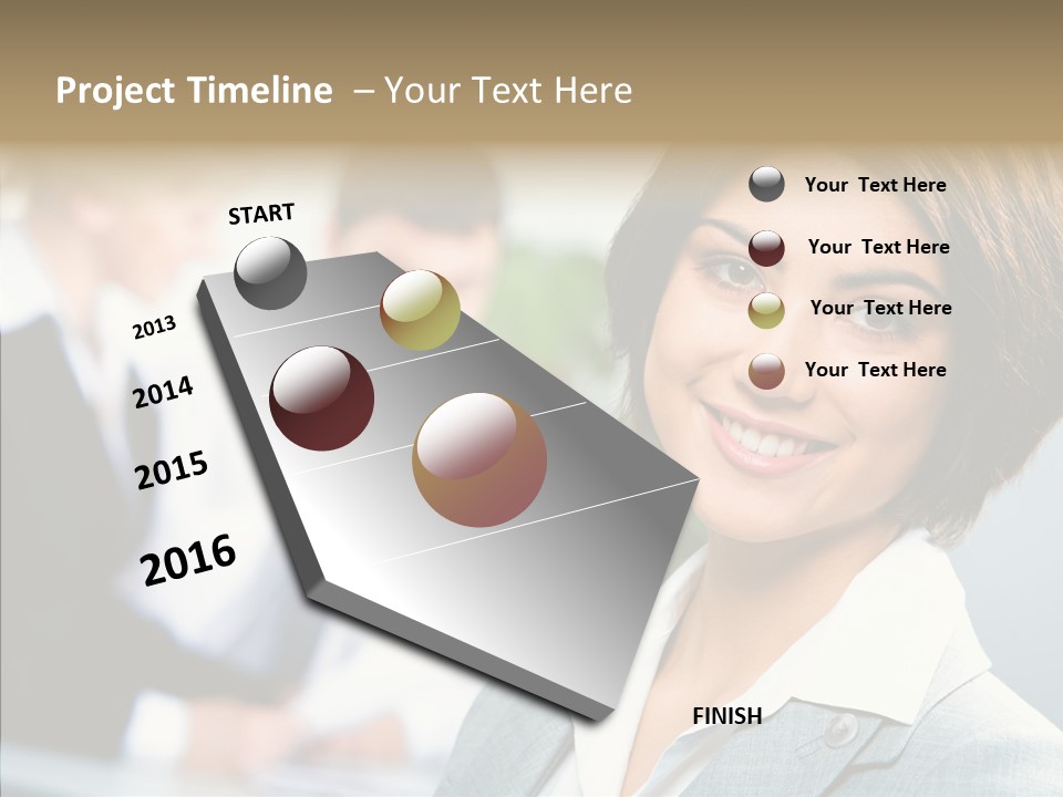 Colleague Fashion Smiling PowerPoint Template