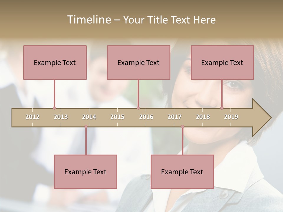 Colleague Fashion Smiling PowerPoint Template