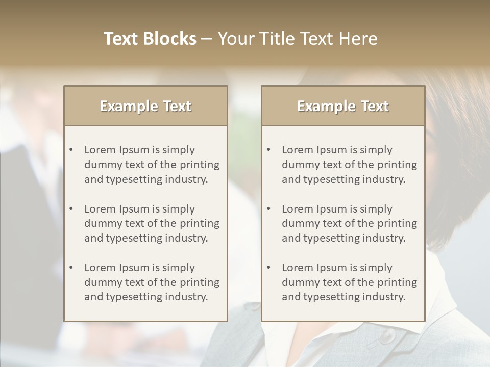 Colleague Fashion Smiling PowerPoint Template