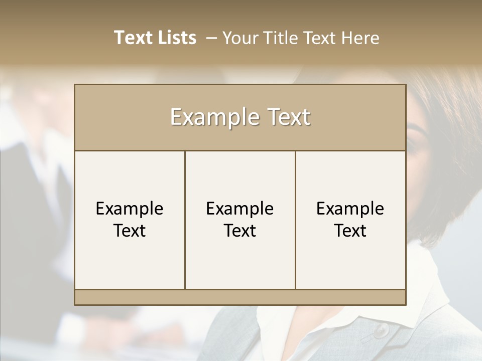Colleague Fashion Smiling PowerPoint Template