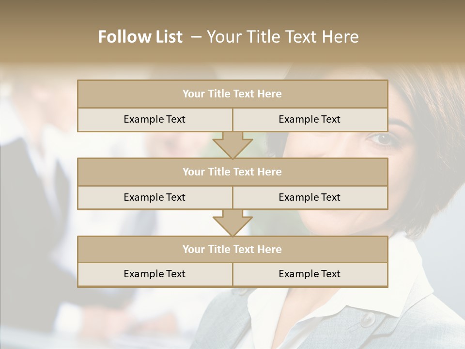 Colleague Fashion Smiling PowerPoint Template