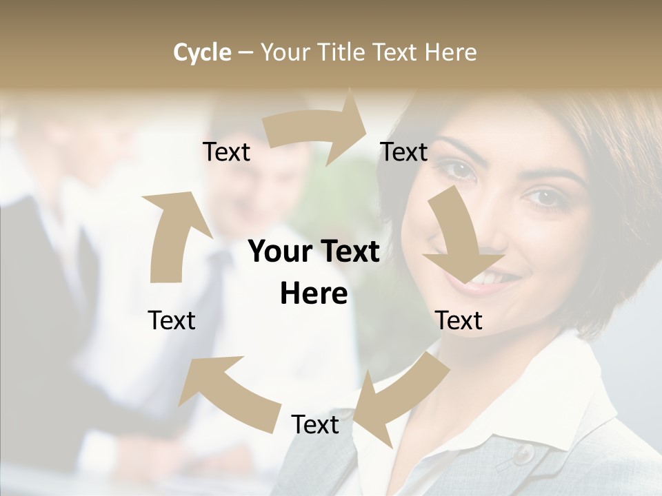 Colleague Fashion Smiling PowerPoint Template