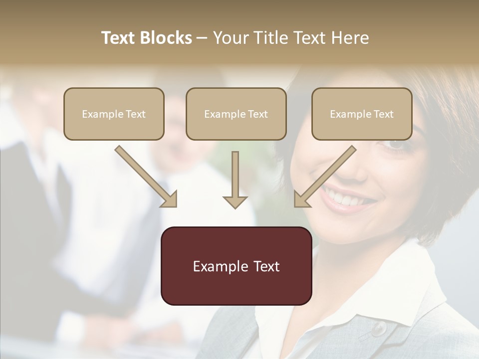 Colleague Fashion Smiling PowerPoint Template