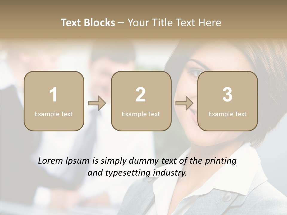 Colleague Fashion Smiling PowerPoint Template