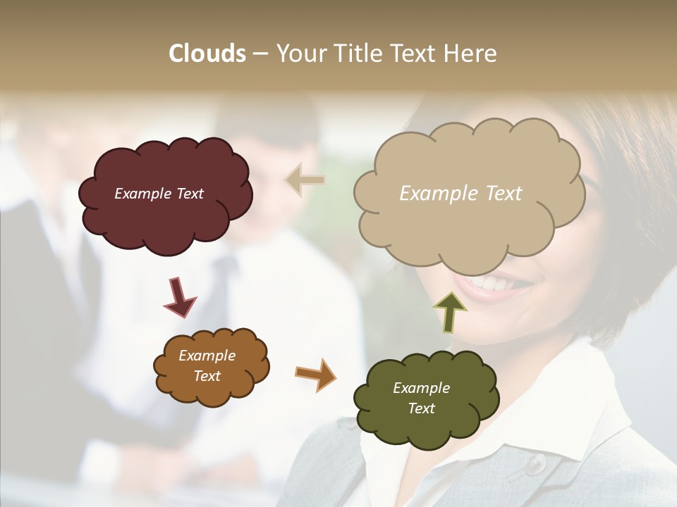 Colleague Fashion Smiling PowerPoint Template