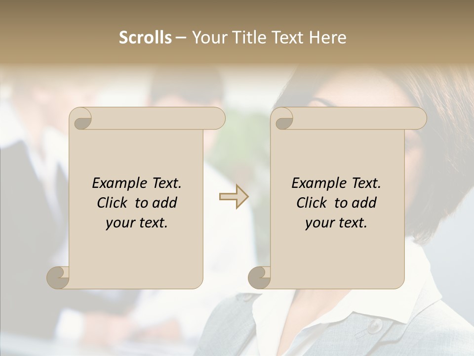 Colleague Fashion Smiling PowerPoint Template