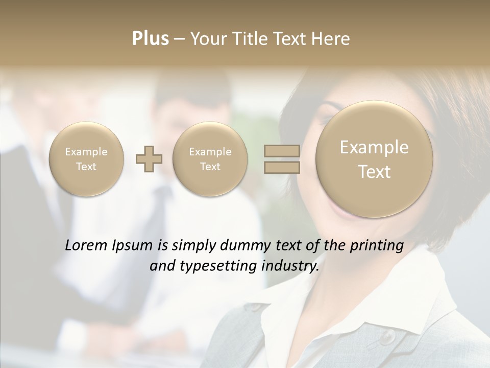 Colleague Fashion Smiling PowerPoint Template