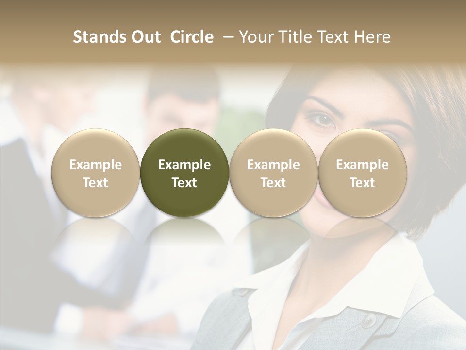 Colleague Fashion Smiling PowerPoint Template