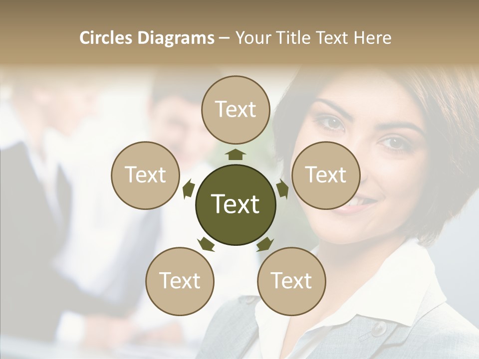 Colleague Fashion Smiling PowerPoint Template