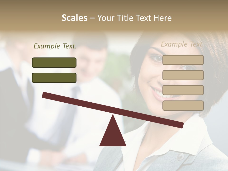 Colleague Fashion Smiling PowerPoint Template