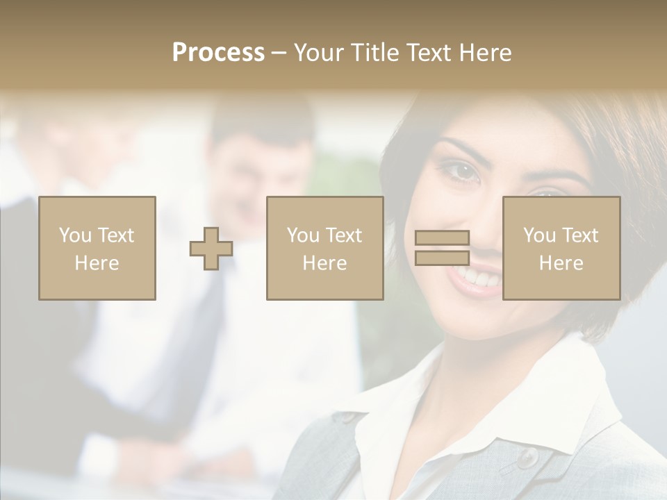 Colleague Fashion Smiling PowerPoint Template