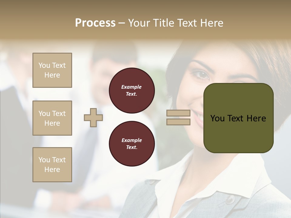 Colleague Fashion Smiling PowerPoint Template