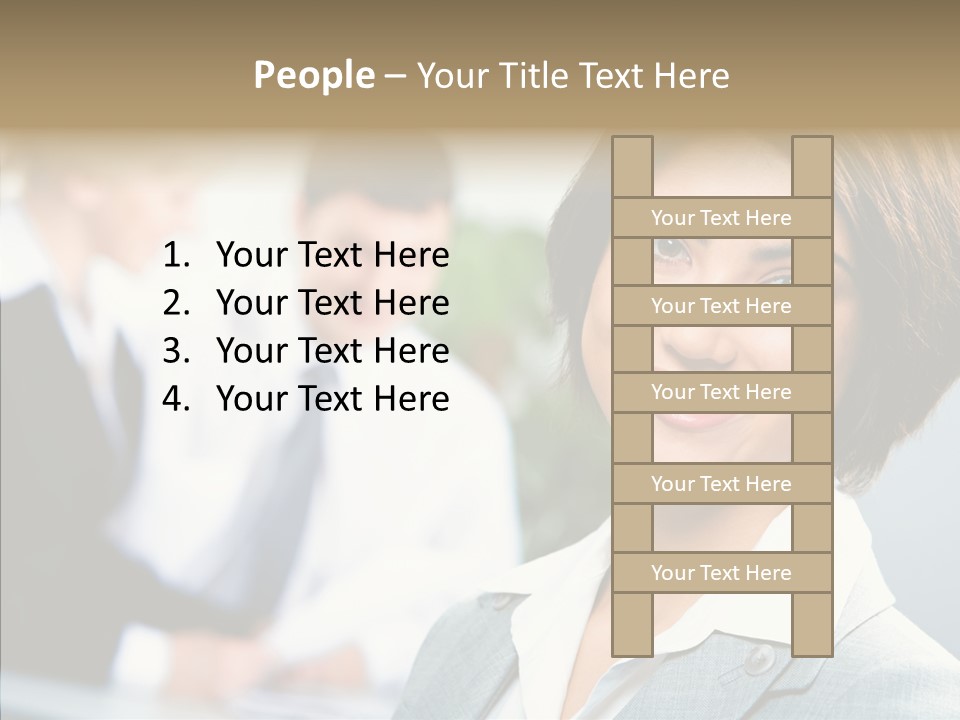 Colleague Fashion Smiling PowerPoint Template