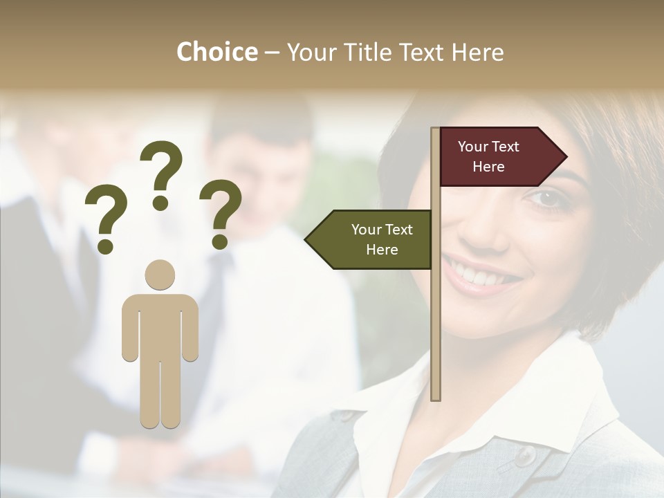 Colleague Fashion Smiling PowerPoint Template