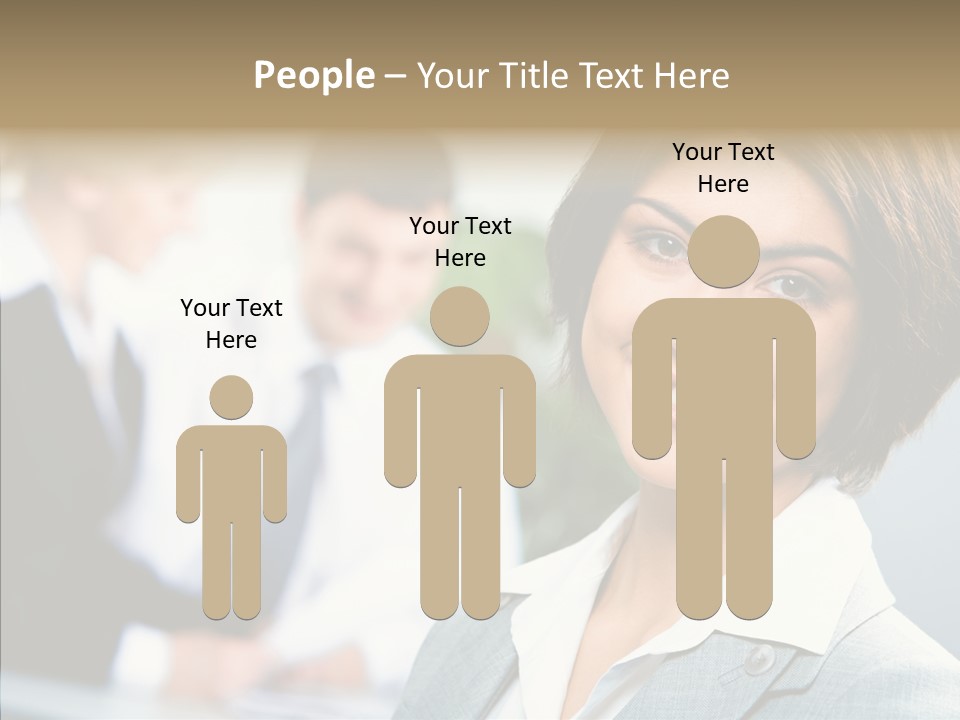 Colleague Fashion Smiling PowerPoint Template