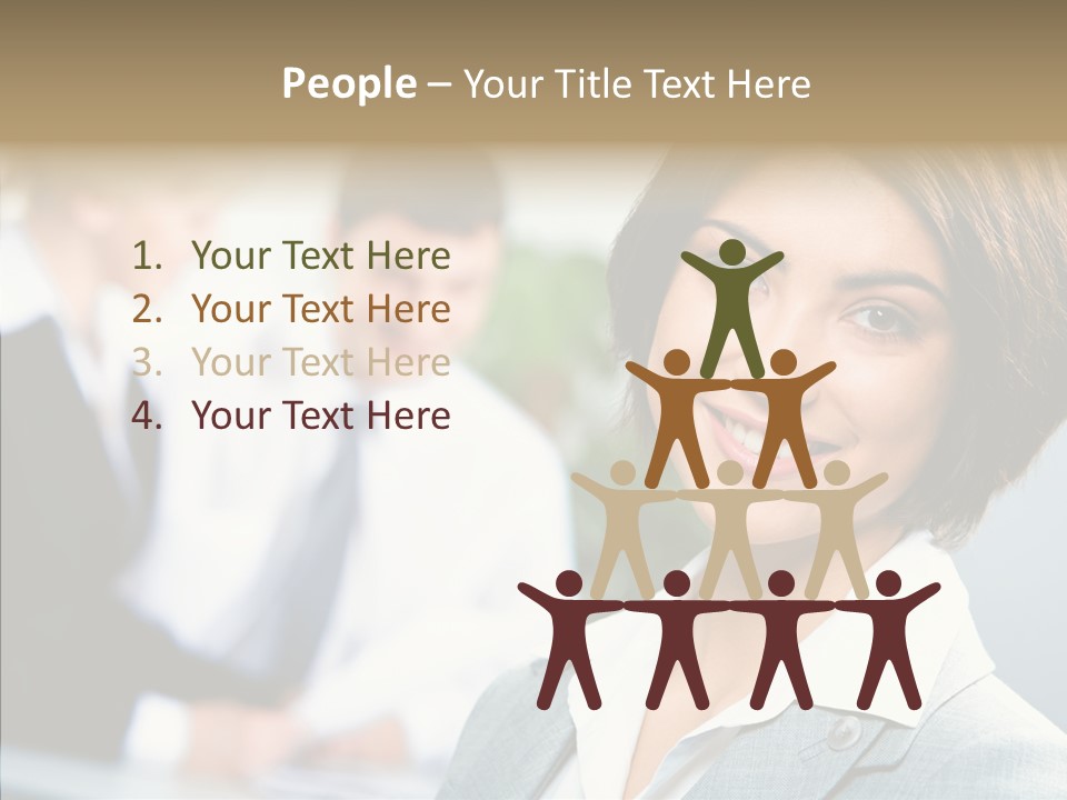 Colleague Fashion Smiling PowerPoint Template