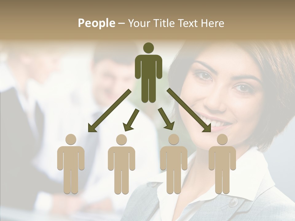 Colleague Fashion Smiling PowerPoint Template