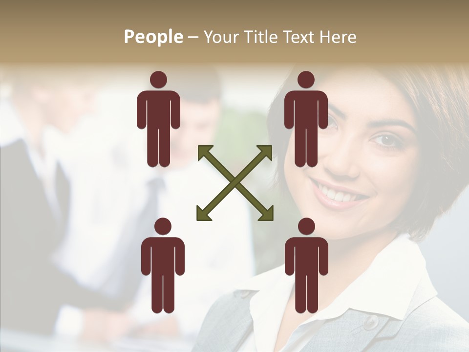 Colleague Fashion Smiling PowerPoint Template