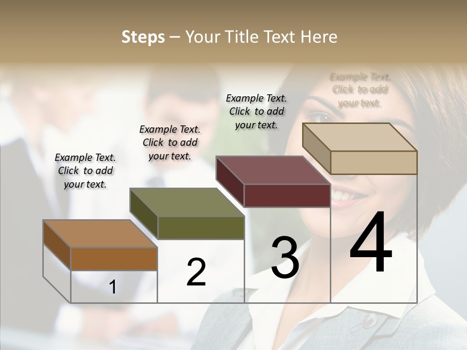 Colleague Fashion Smiling PowerPoint Template
