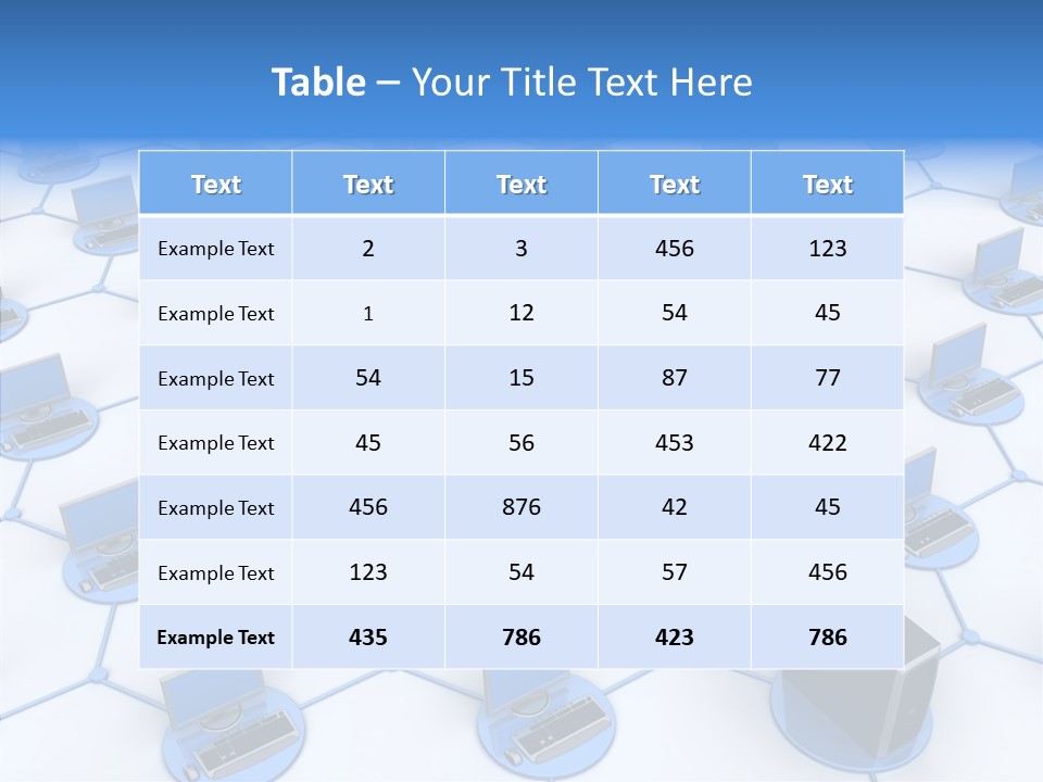 Bu Ine Di Cu Ion Table PowerPoint Template