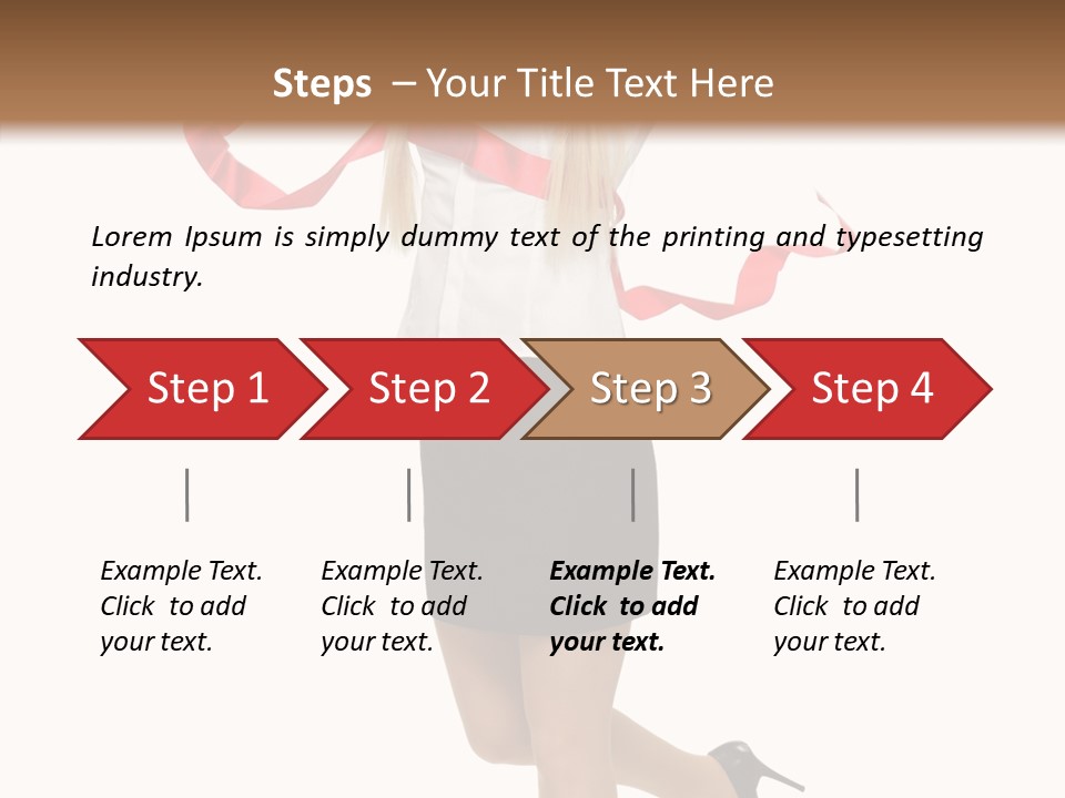 Run White Background Happiness PowerPoint Template