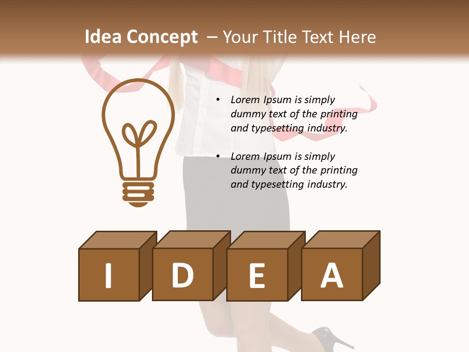 Run White Background Happiness PowerPoint Template