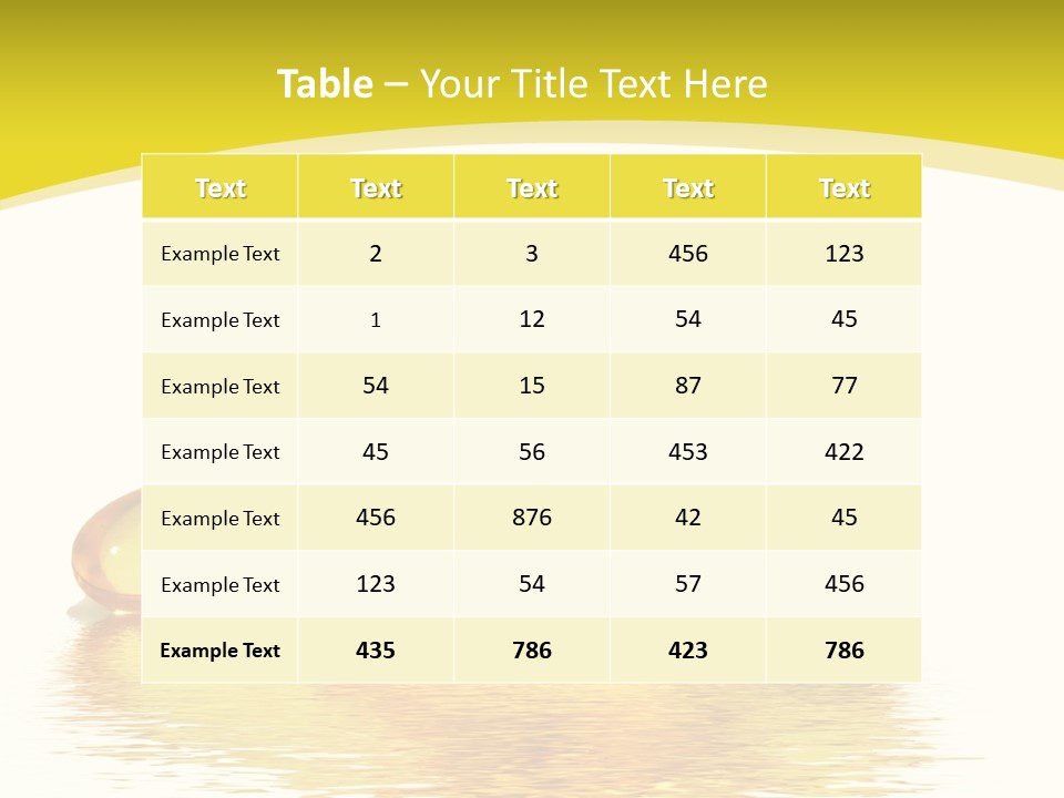 Water Magnesium Isolated PowerPoint Template