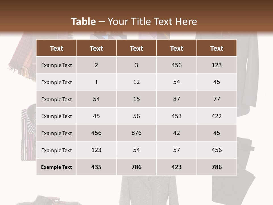 Bag Shirt Boot PowerPoint Template