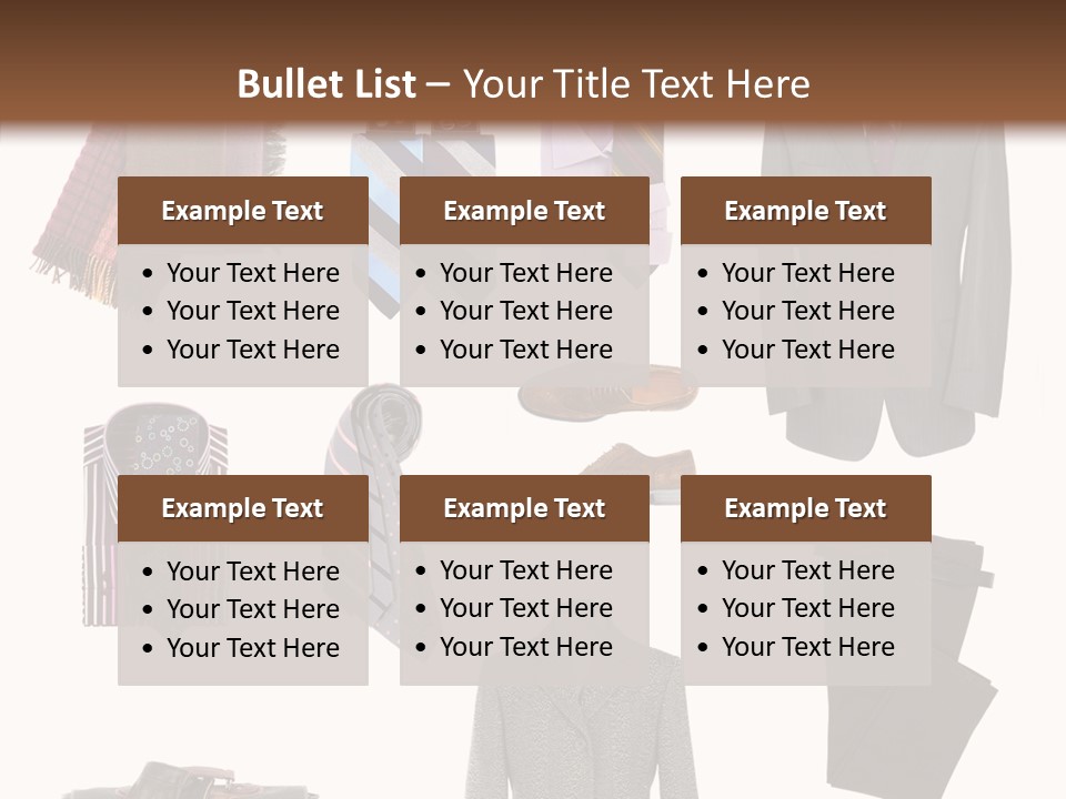 Bag Shirt Boot PowerPoint Template