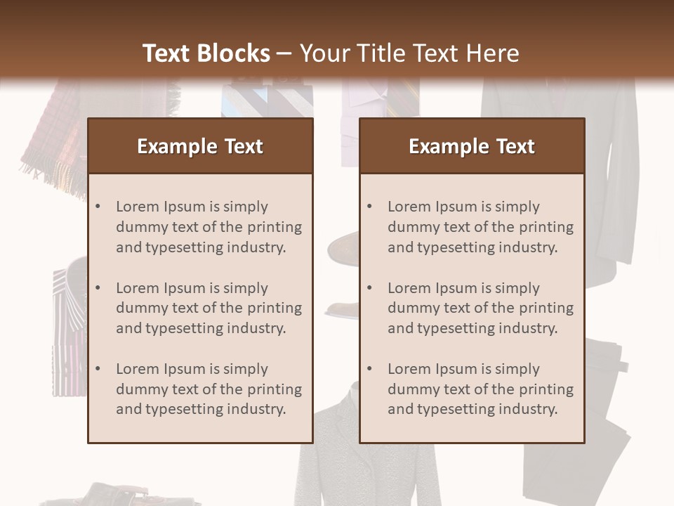 Bag Shirt Boot PowerPoint Template