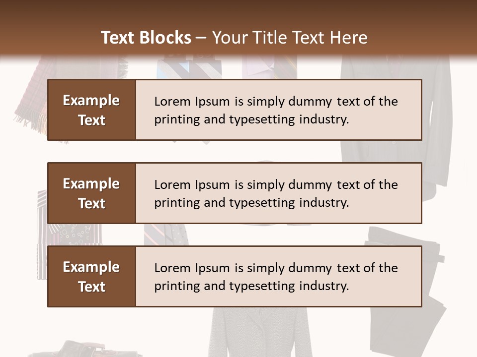 Bag Shirt Boot PowerPoint Template