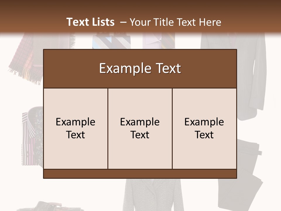 Bag Shirt Boot PowerPoint Template