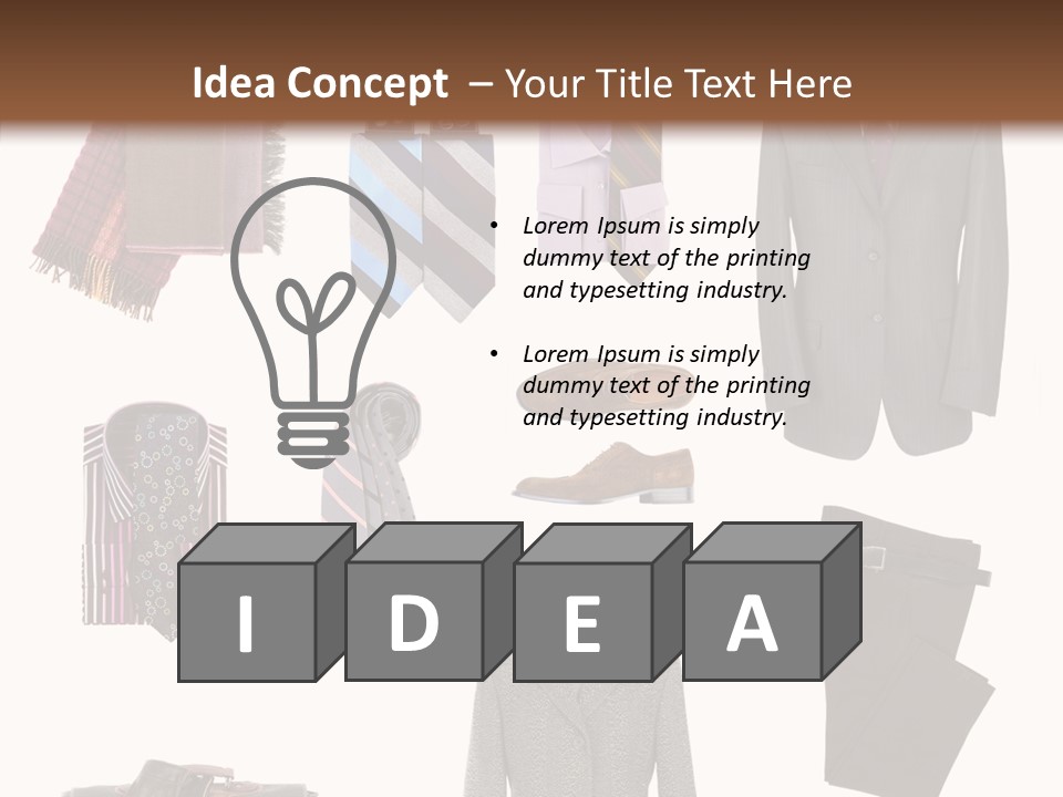 Bag Shirt Boot PowerPoint Template