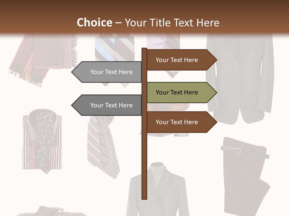 Bag Shirt Boot PowerPoint Template