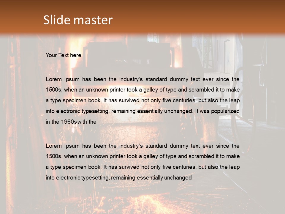 Casting Melting Ferrous PowerPoint Template