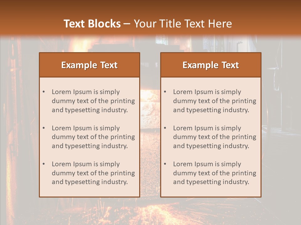 Casting Melting Ferrous PowerPoint Template