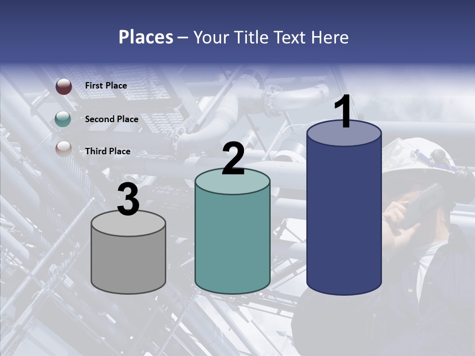 Hard Hat Fuel Plant PowerPoint Template