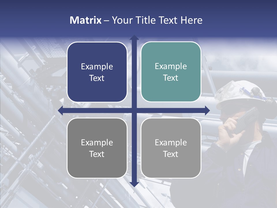 Hard Hat Fuel Plant PowerPoint Template