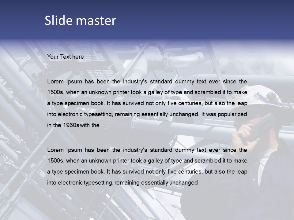 Hard Hat Fuel Plant PowerPoint Template
