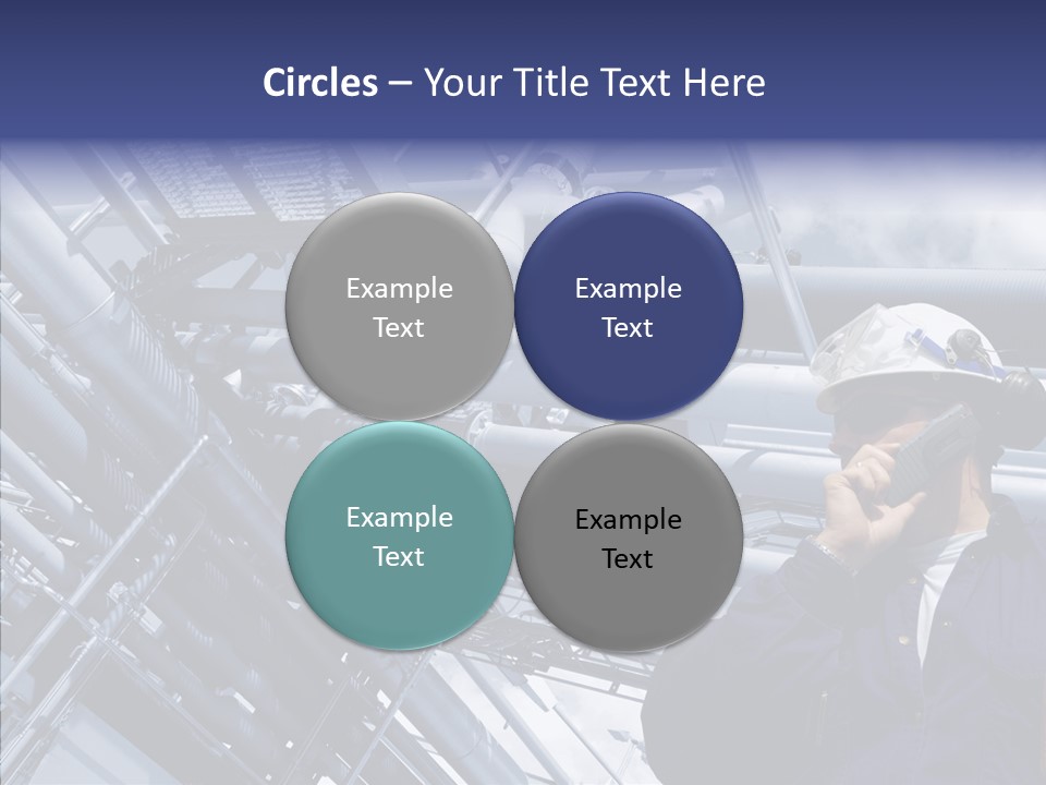 Hard Hat Fuel Plant PowerPoint Template
