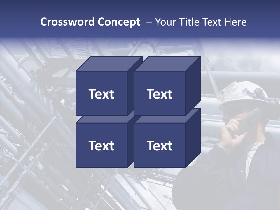 Hard Hat Fuel Plant PowerPoint Template