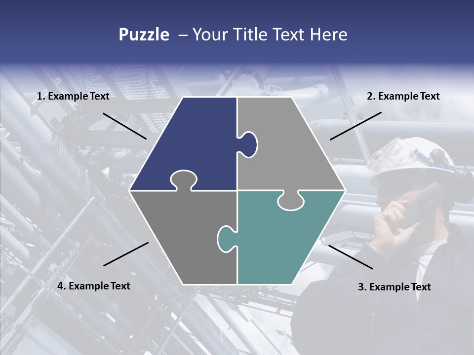 Hard Hat Fuel Plant PowerPoint Template